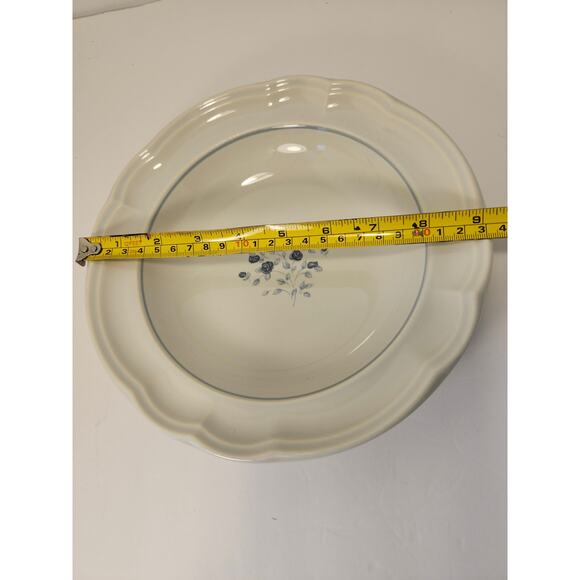 Pfaltzgraff Poetry Blue Rose Vintage 9" Rimmed Soup Pasta Veggie Bowl Glossy USA - Picture 10 of 10